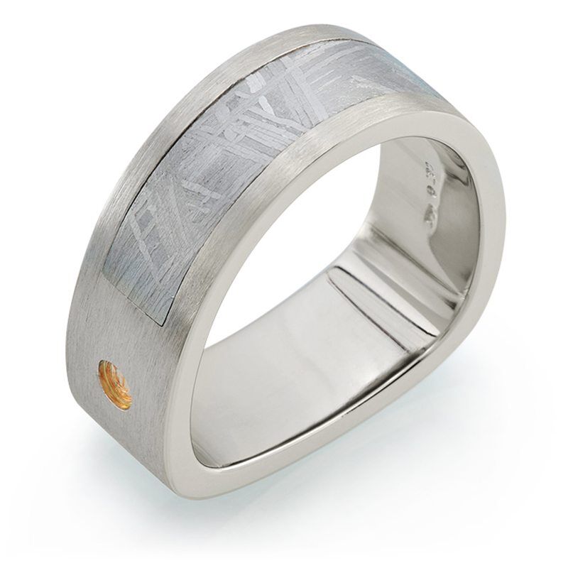 Paragon Men’s Meteorite White Gold Wedding Band Paragon Men's Meteorite White Gold Wedding Band