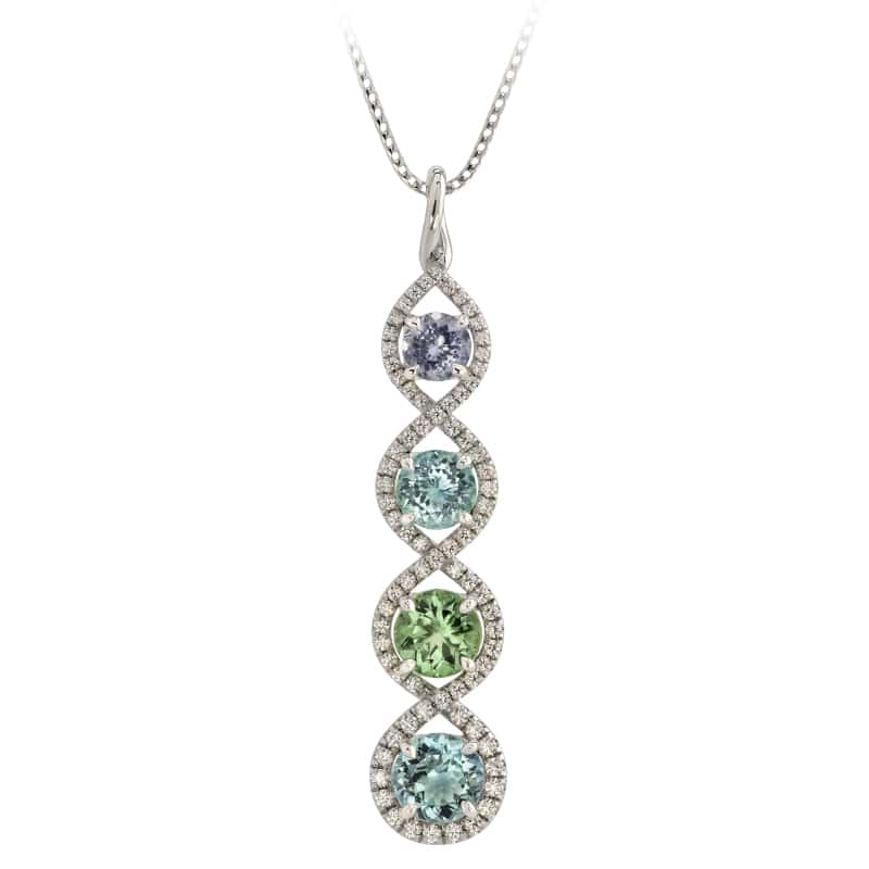 Interlace Cuprian Tourmaline Pendant