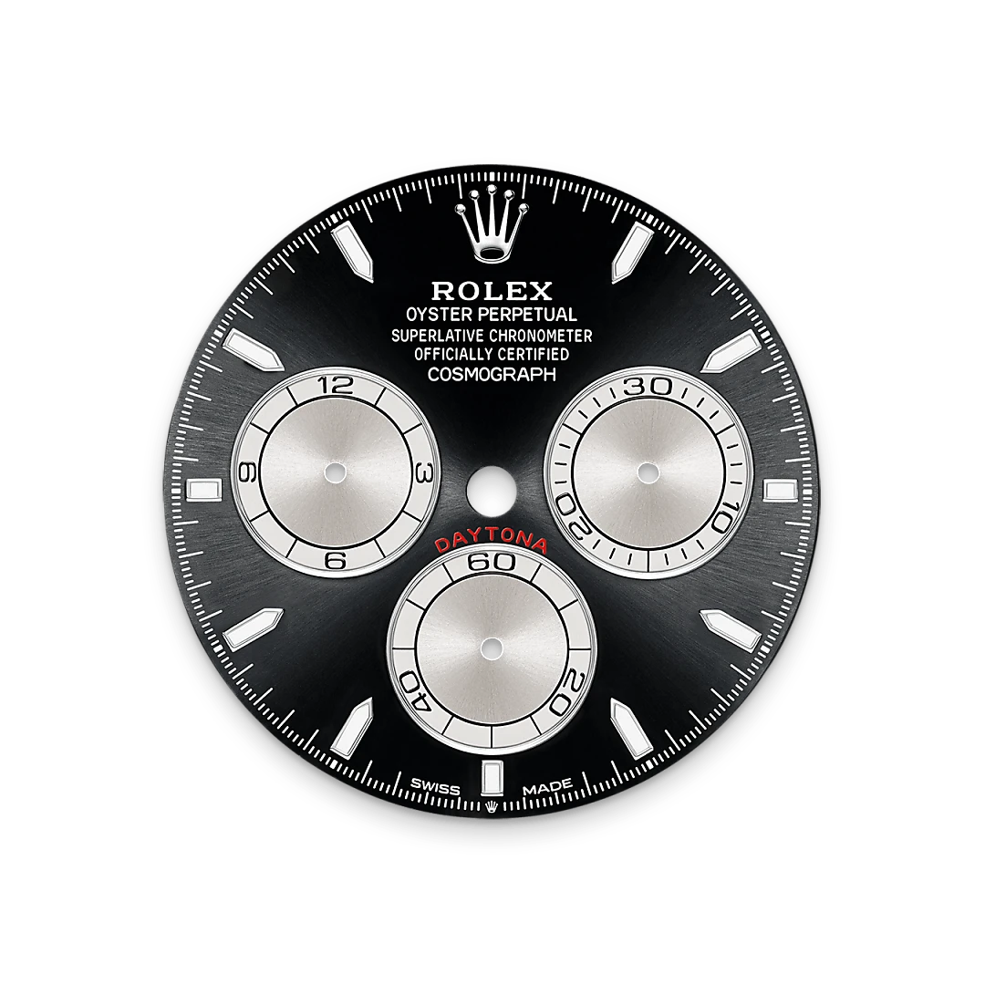 m126509-0001_dial Bright black and steel dial