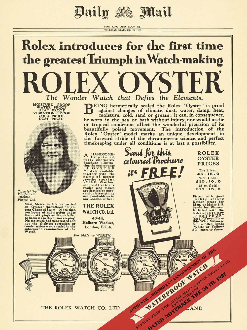 rolex-oyster-story-1927_mercedesgleitze-landscape The oyster story