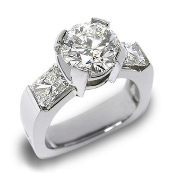 Classique Aquamarine and Diamond Platinum Ring