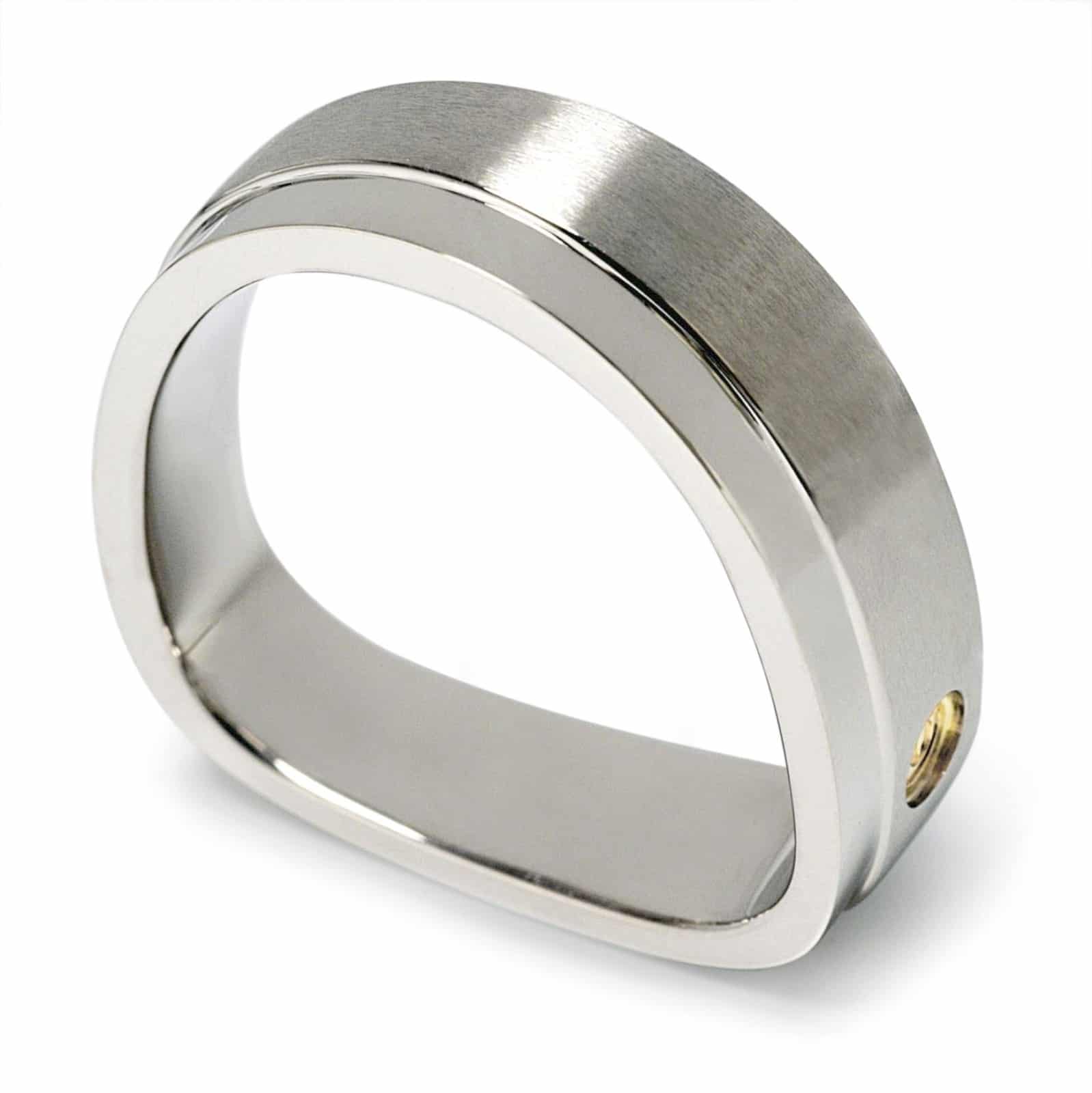 Horizon White Gold Men’s Wedding Band