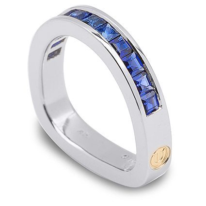 Paragon Princess Cut Sapphire White Gold Ring