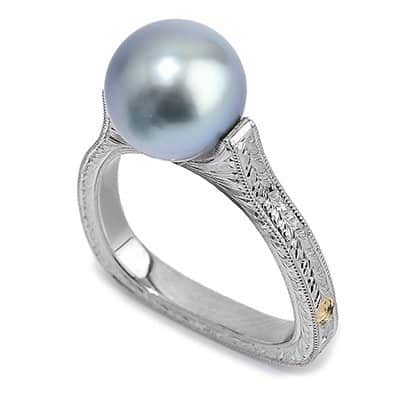 Paragon Tahitian Pearl White Gold Ring