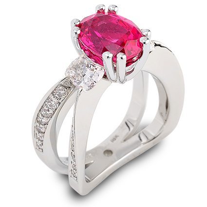 Evolve Spinel and Diamond Fashion Ring