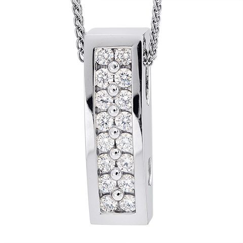 Two Row Paragon Pave Diamond Pendant