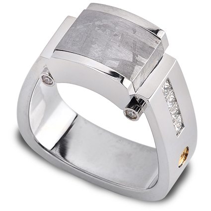 Riserva Meteorite White Gold Men's Ring