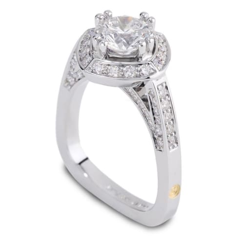 Empress Round Brilliant Diamond Halo Engagement Ring