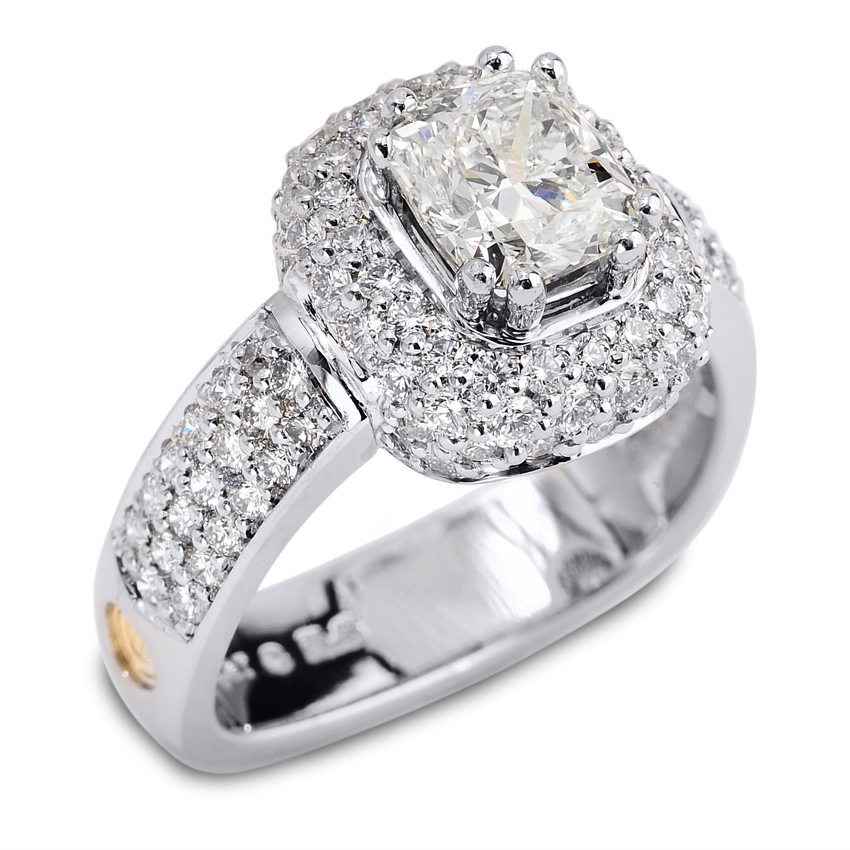 Majestic Platinum and Diamond Pave Ring