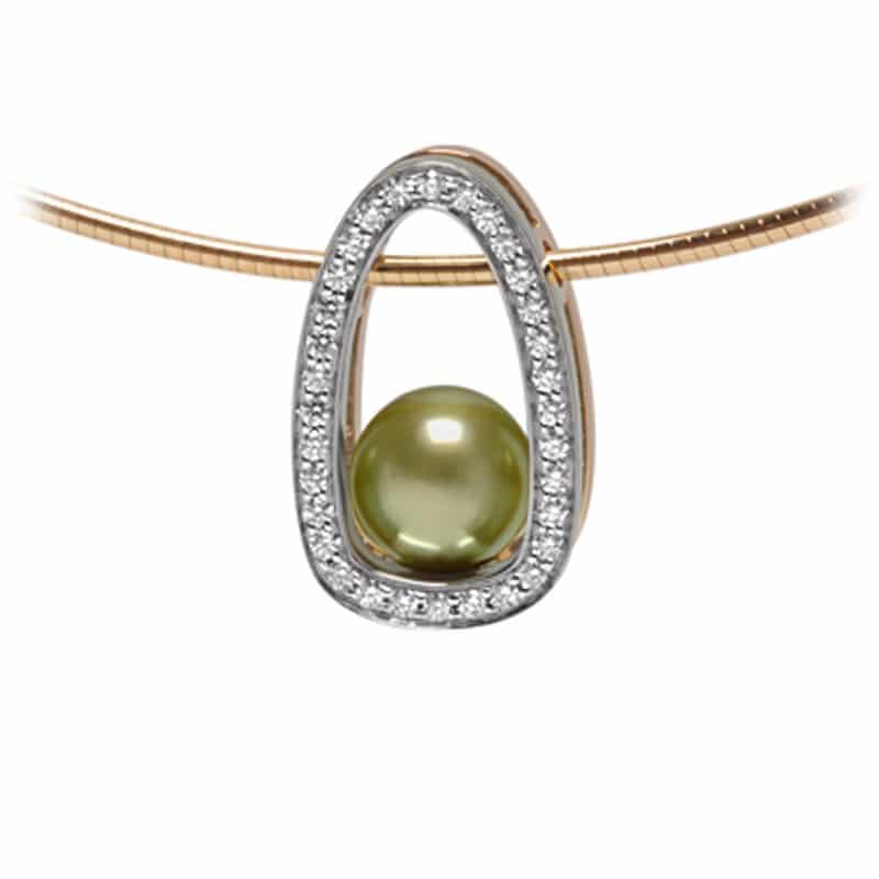 Escapade Tahitian Pearl and Diamond Pendant