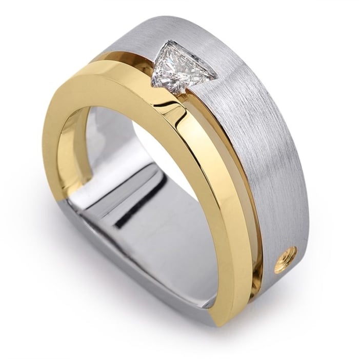 Interlude Trillion Cut Diamond Wedding Band