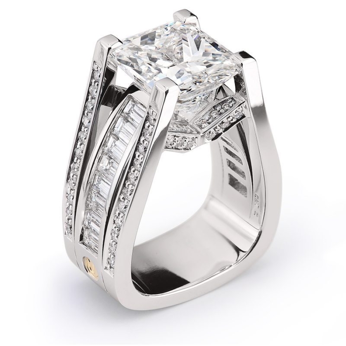 Interlace 7 Carat Diamond Platinum Engagement Ring