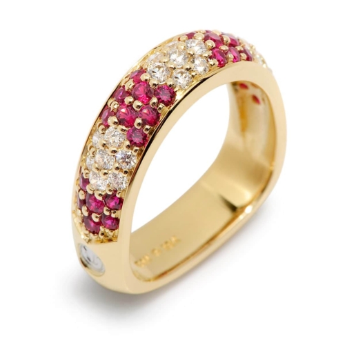 Paragon Ruby and Diamond Yellow Gold Ring