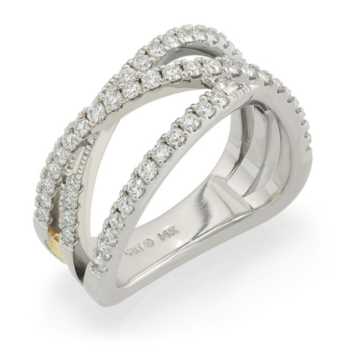 Affinity 3 Row Diamond and White Gold Ring