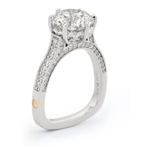 Paragon Round Brilliant Cut Diamond Platinum Engagement Ring