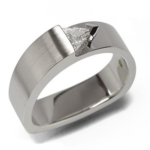 Skylight Trillion Cut Diamond White Gold Ring