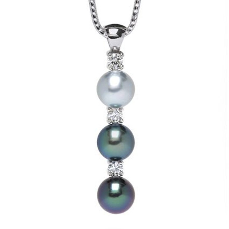 Escapade 3 Pearl and Diamond Drop Pendant