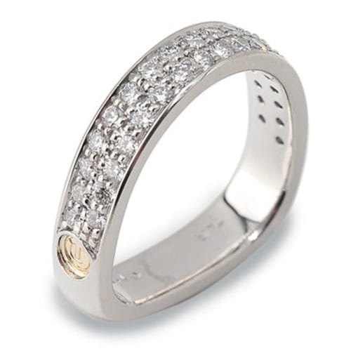 Two Row Paragon Pave Diamond Ring