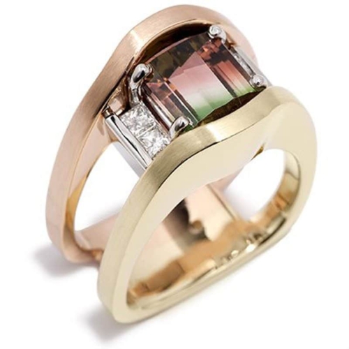 Interlude Bi-Color Tourmaline Men's Fashion Ring