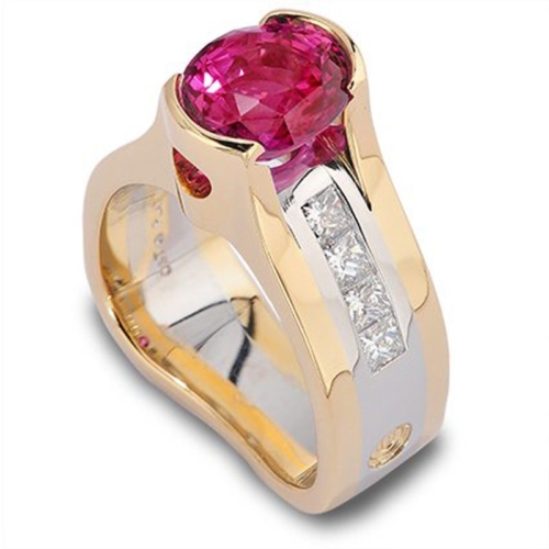 Paragon Pink Sapphire and Diamond Ring