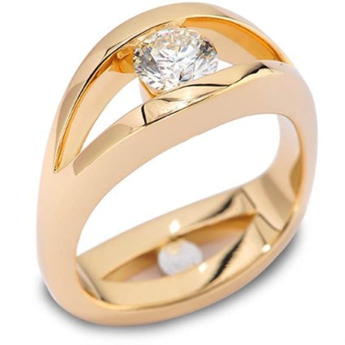 Navette Diamond and Yellow Gold Ring