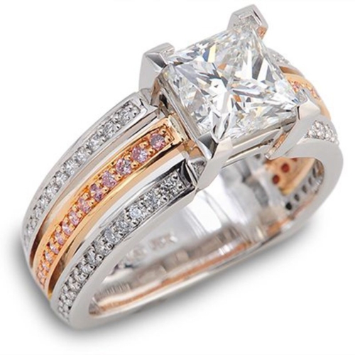 Interlude 2 Carat Princess Cut Diamond Engagement Ring