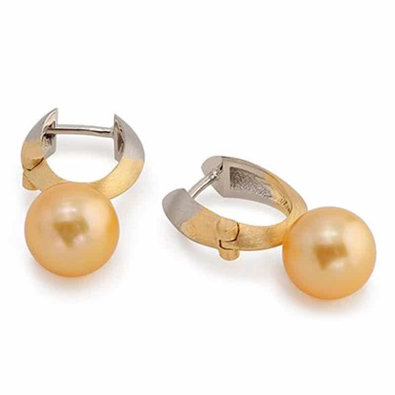 Fusion Golden Pearl Earrings