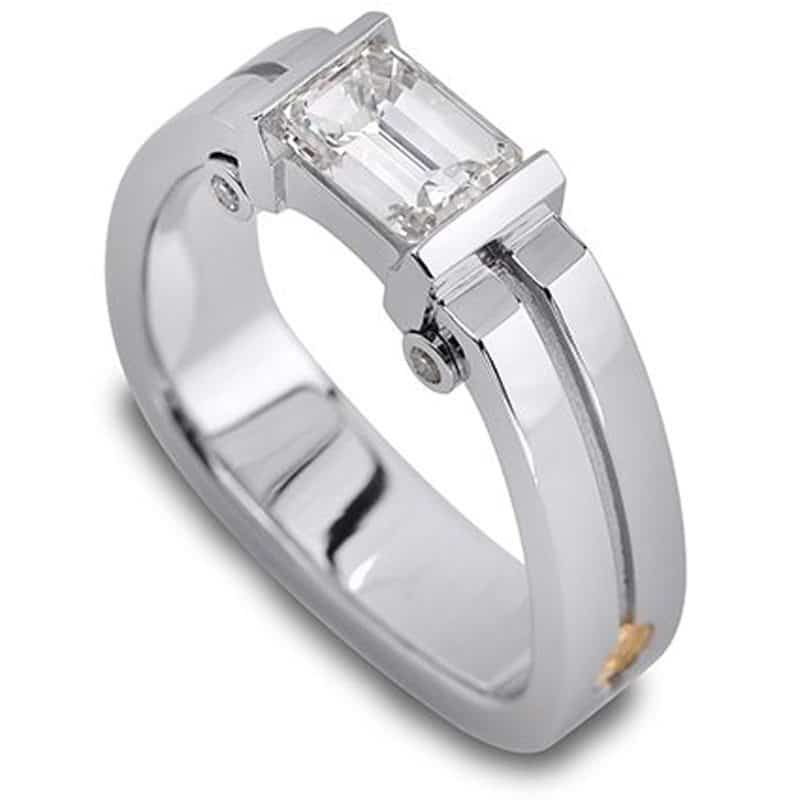 Riserva Emerald Cut Platinum Men’s Ring