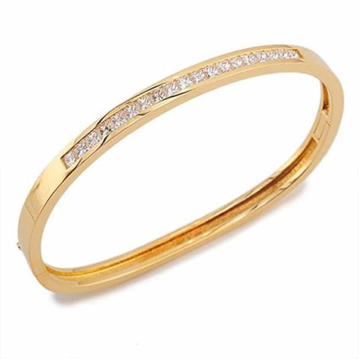 Paragon Princess Cut Diamond Bangle Bracelet