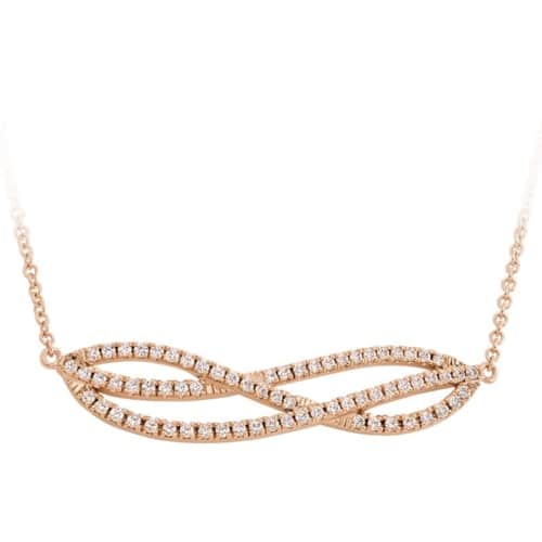 Affinity Rose Gold and Diamond Necklace