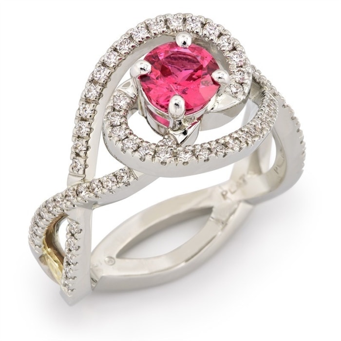 Revolution Spinel and White Gold Fashion Ring