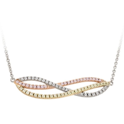 Affinity Multi-Colored Diamond and Gold Necklace