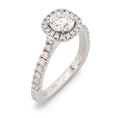 Round Diamond Halo Style Engagement Ring