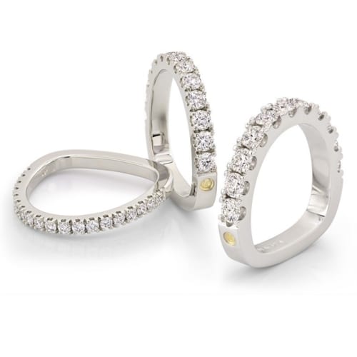 Split Prong Diamond Wedding Bands