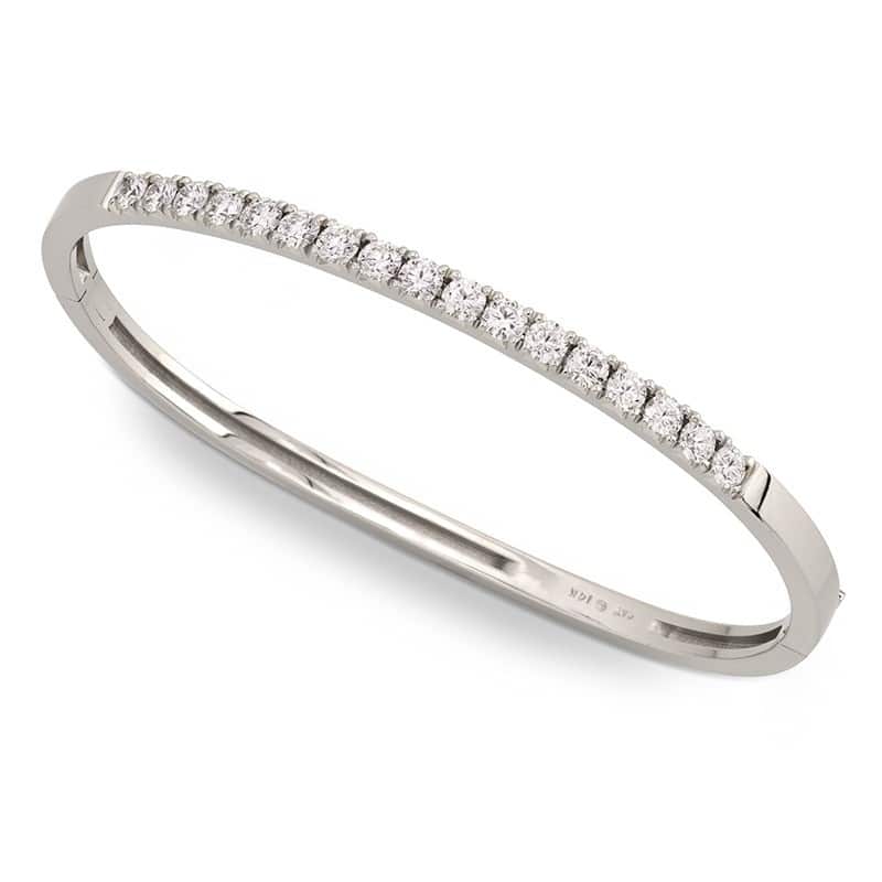 White Gold Diamond Bangle Bracelet