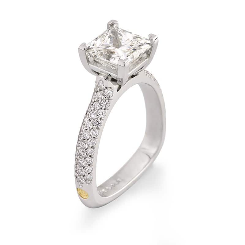Paragon Platinum and Princess Cut Diamond Engagement Ring