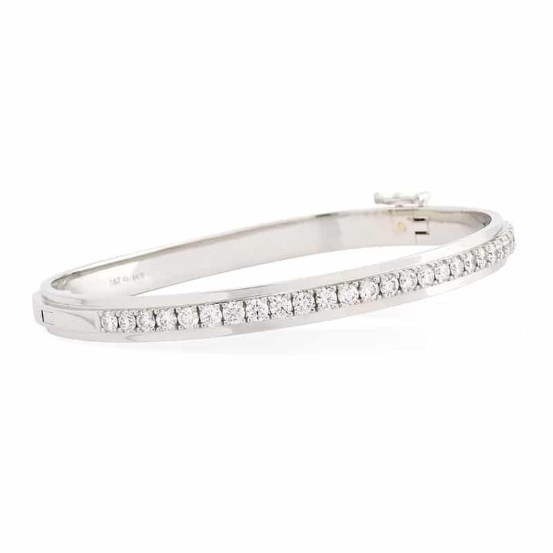 Paragon White Gold Diamond Bangle Bracelet