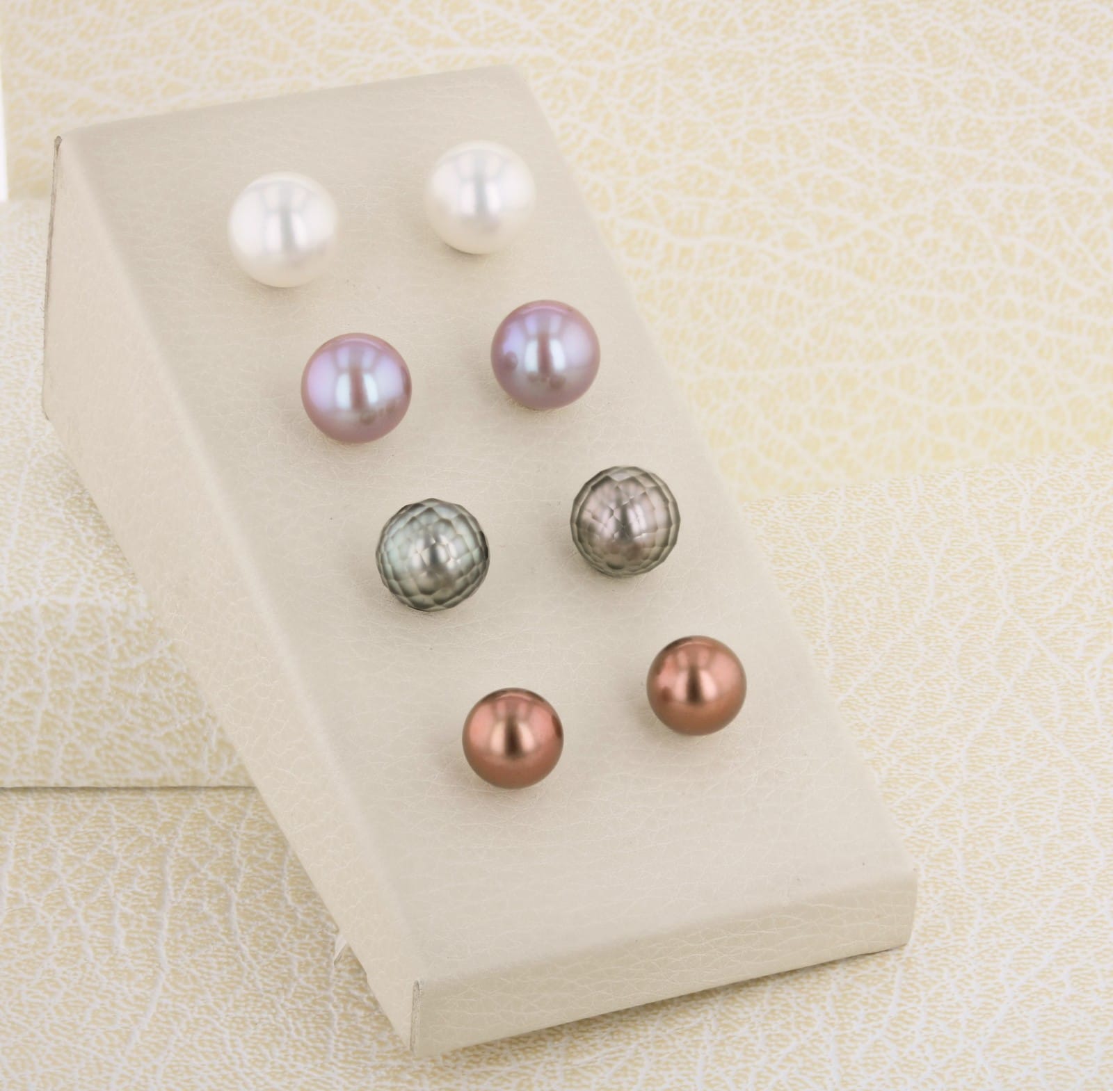 pearl stud earrings, studs