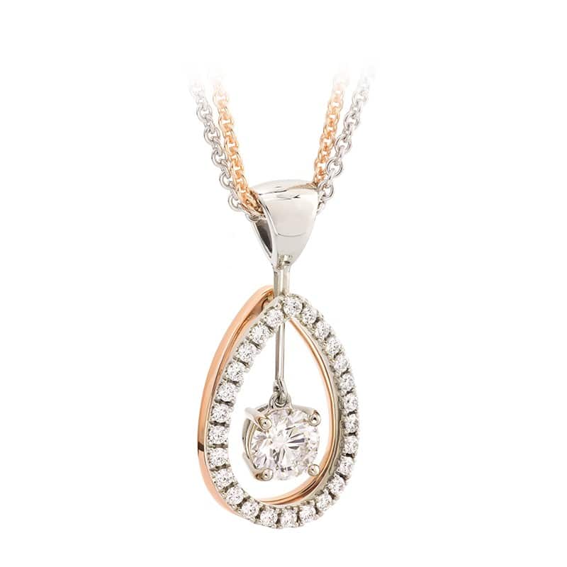 Orbit Reversible Diamond Pendant