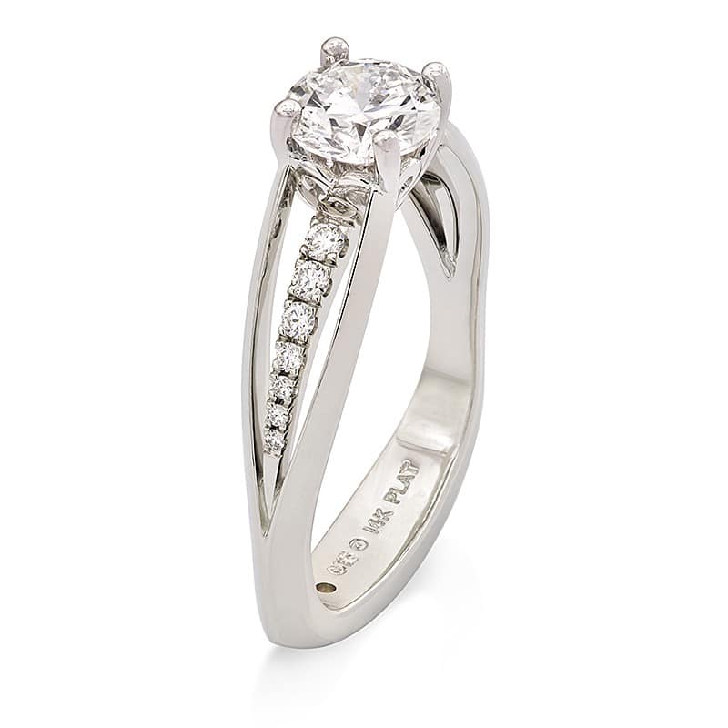 Deco Diamond Engagement Ring