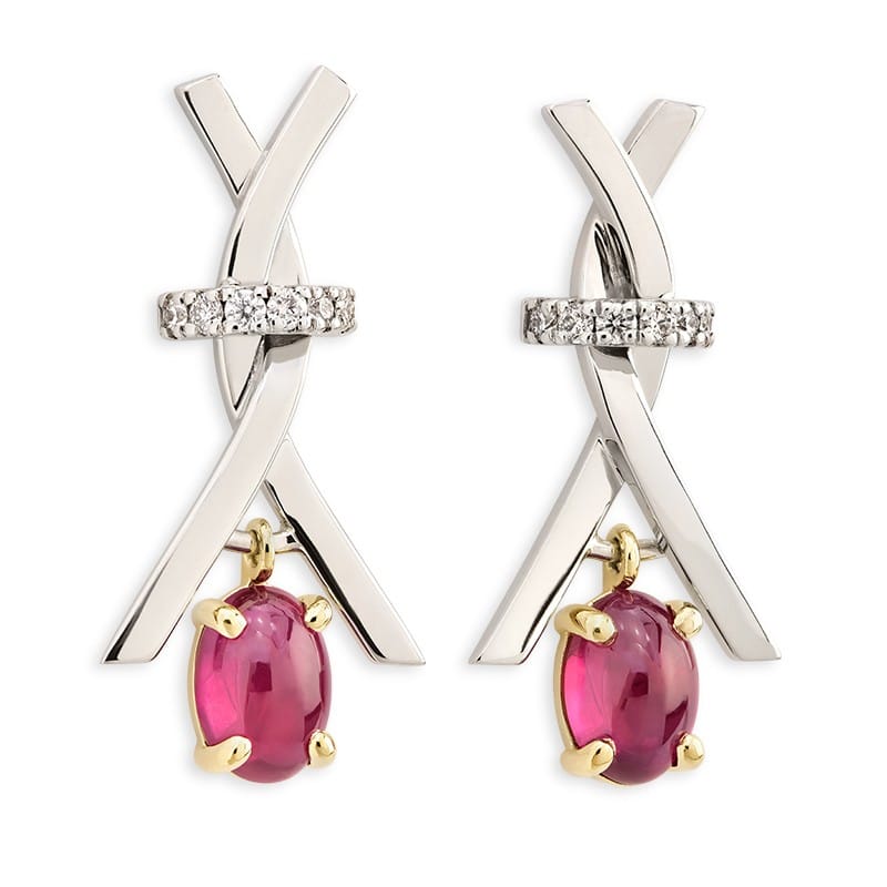 Pagoda Ruby Earrings