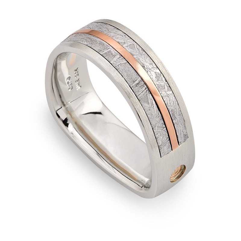 Paragon Two Tone Meteorite Gents Ring