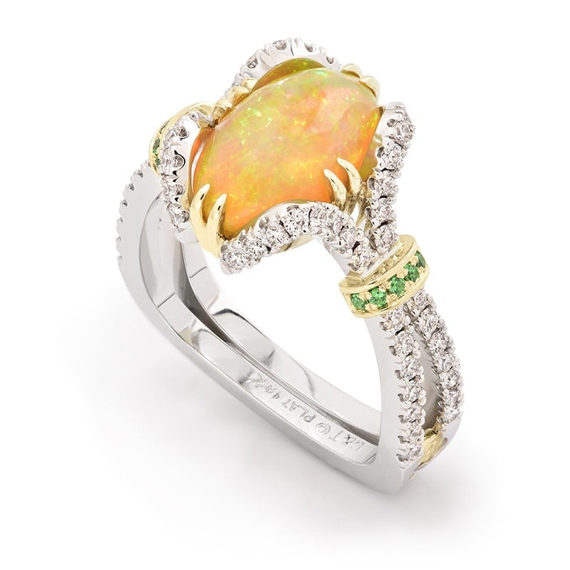 Evolve Opal and Diamond Ring
