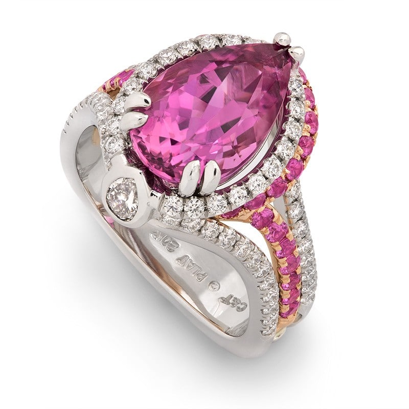 Orbit Pink Tourmaline Ring