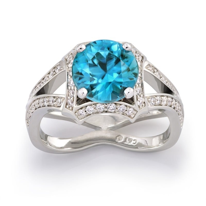 Evolve Blue Zircon Ring