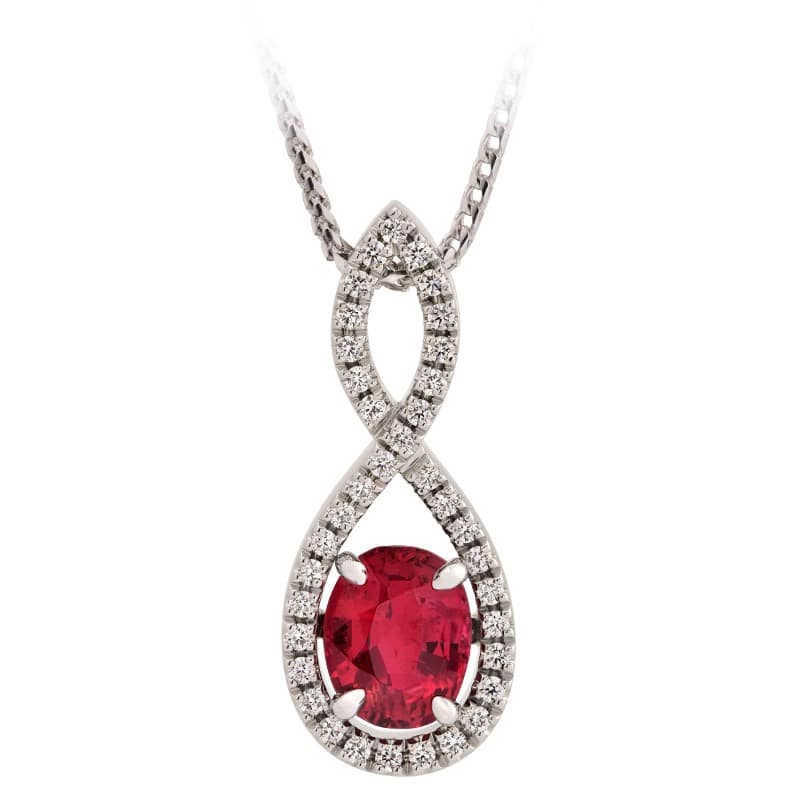 Interlace Red Spinel Pendant