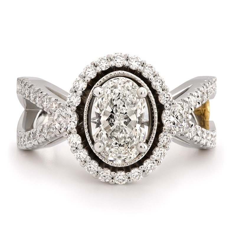Evolve Oval Diamond Engagement Ring