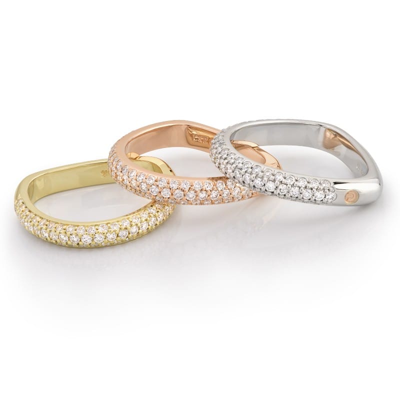 Diamond Pave Wedding Bands