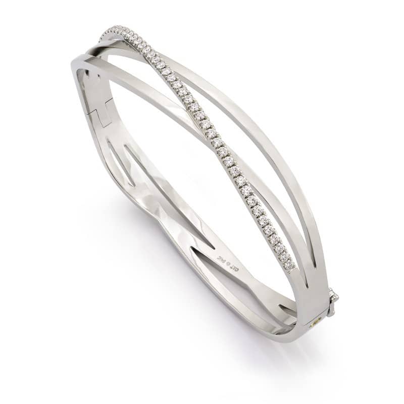 affinity single row diamond bangle bracelet
