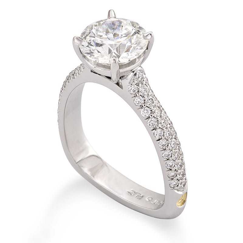 paragon platinum & round diamond engagement ring